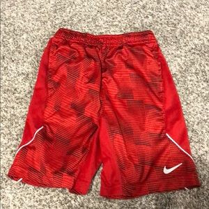 Boys Red Nike shorts